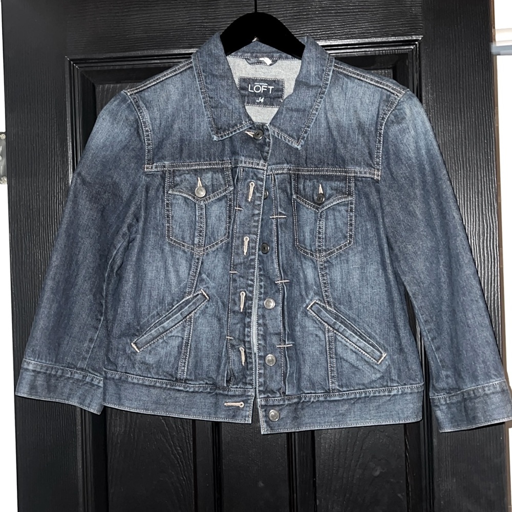 LOFT dressy jean jacket